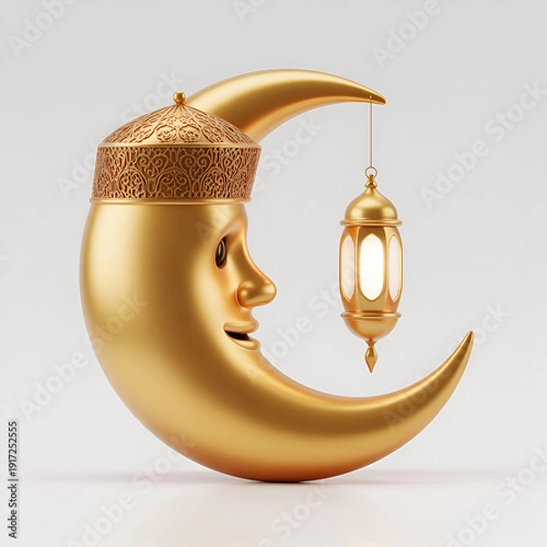 Obraz Ramadan Kareem, crescent moon,