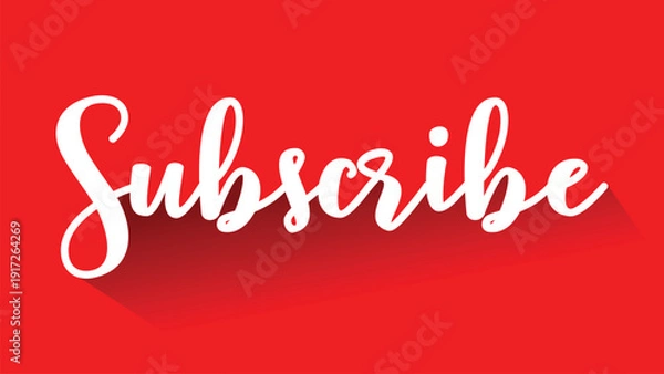Fototapeta Subscribe template handwritten vector design