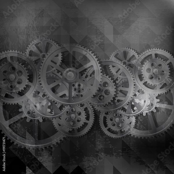 Obraz grunge gears 04a