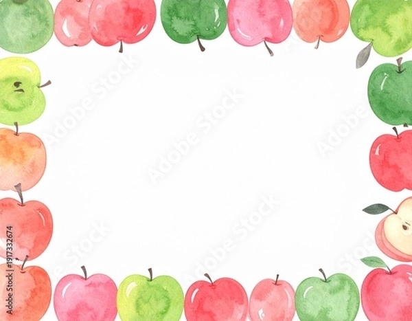 Obraz 水彩　りんご