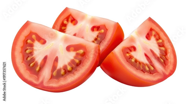 Obraz Sliced tomatoes isolated on transparent background