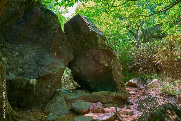 Obraz 茨城県の百名山 筑波山パワースポット北斗岩(ほくといわ)