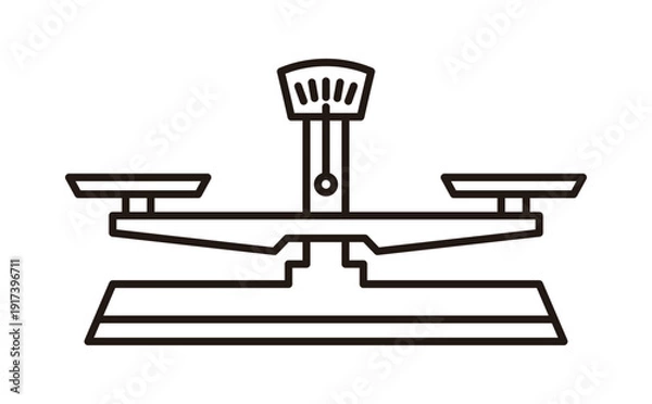 Obraz シンプルで使いやすい天秤のイラスト