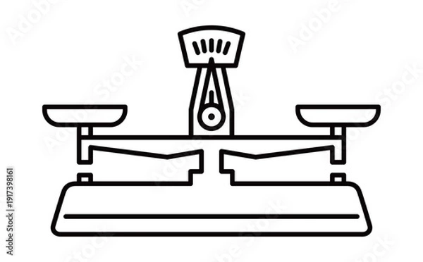 Obraz 上皿天秤のシンプルベクターイラスト