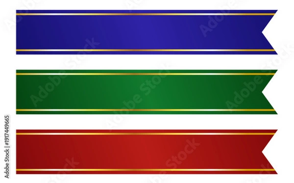 Obraz 高級なリボンのタイトルフレームセット