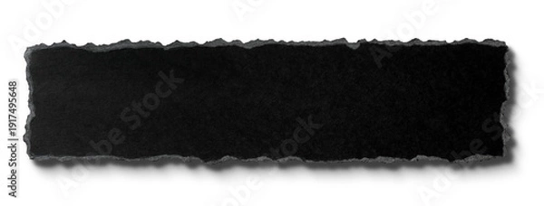 Obraz 端を引きちぎられた、細長く黒い厚紙