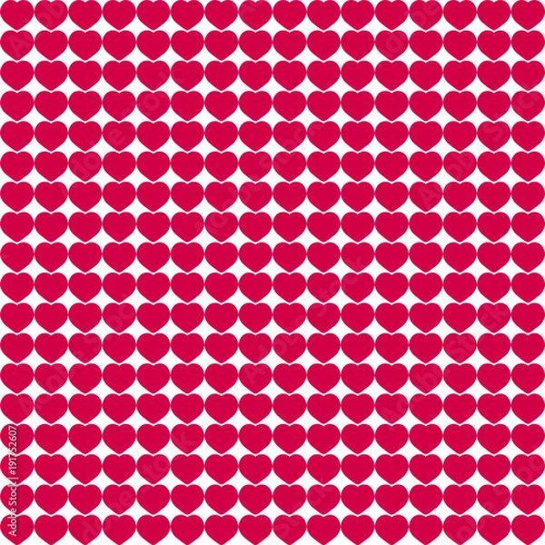 Fototapeta Красные сердечки на белом фоне