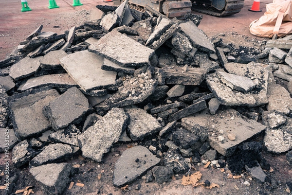 Obraz コンクリートの瓦礫