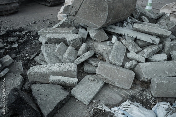 Obraz コンクリートの瓦礫