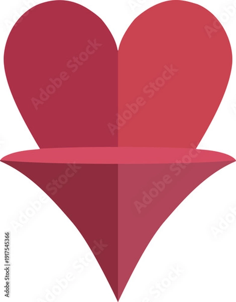 Obraz Layered Heart Icon Illustration