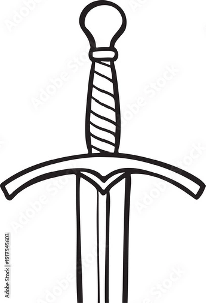 Obraz Sword Line Drawing Illustration