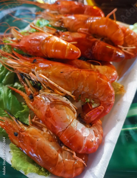 Obraz Grilled shrimps