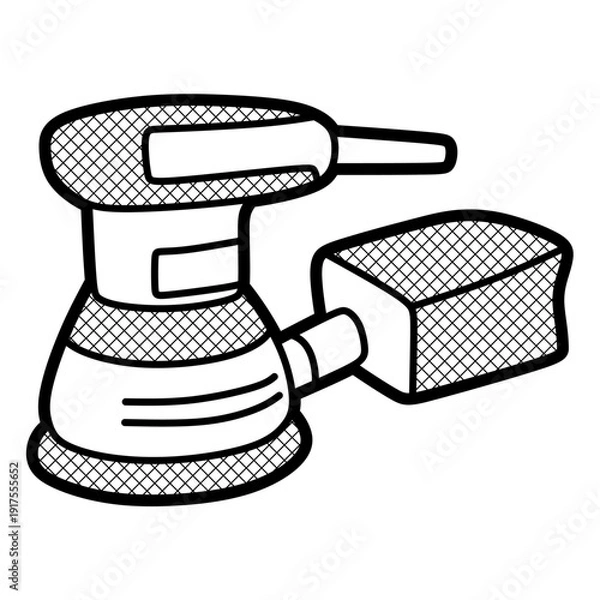 Obraz simple electric sander vector, editable lines