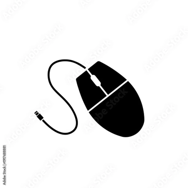 Obraz Computer Mouse Vector Illustration – Smart Ergonomic Input Device