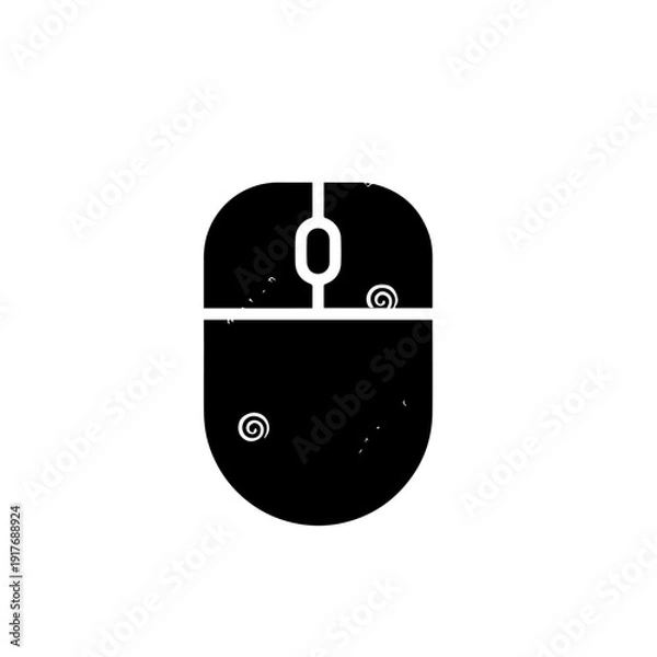 Obraz Computer Mouse Vector Illustration – Minimalist Desktop Pointing Device
