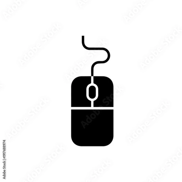 Obraz Computer Mouse Vector Illustration – Contemporary PC Control Device