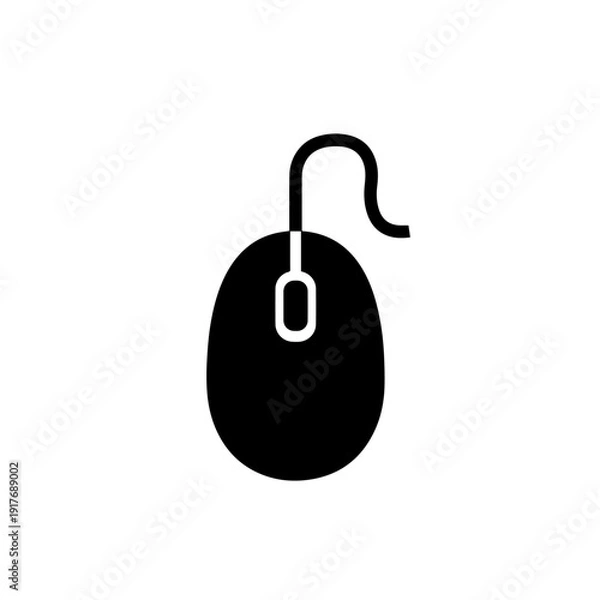 Obraz Computer Mouse Vector Illustration – Sleek Modern Desktop Pointing Device