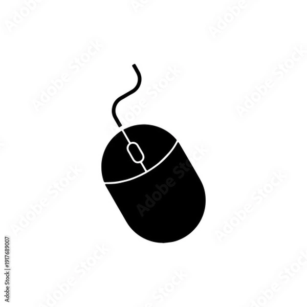 Obraz Computer Mouse Vector Illustration – Modern Office and Gaming Device