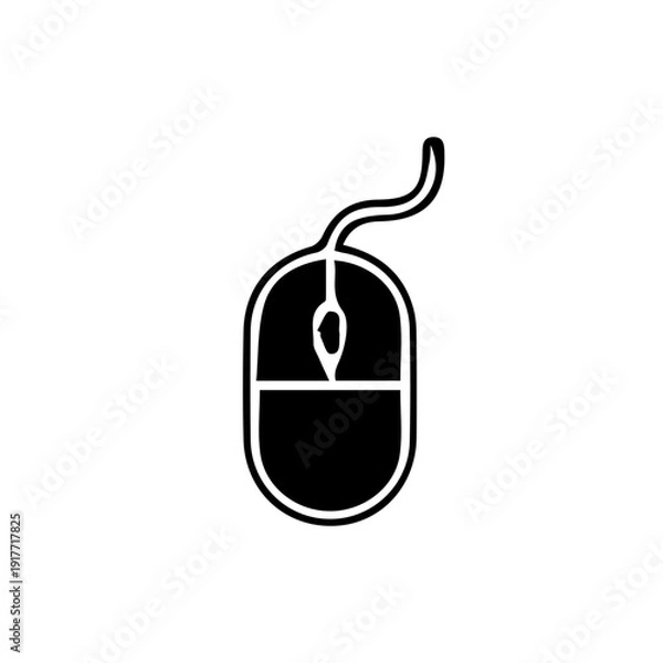 Obraz Computer Mouse Vector Illustration – Sleek Modern PC Accessory
