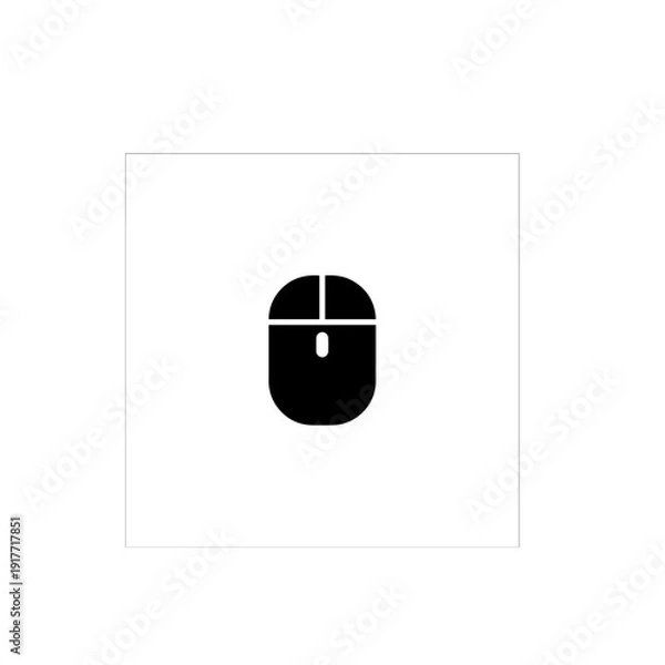 Obraz Computer Mouse Vector Illustration – Minimalist Desktop Input Device