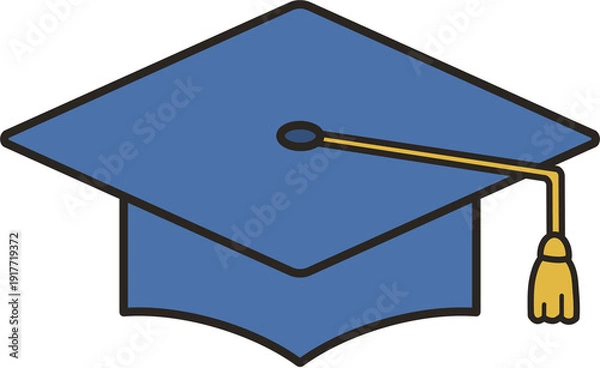 Obraz 노란 수술이 달린 청색 학사모