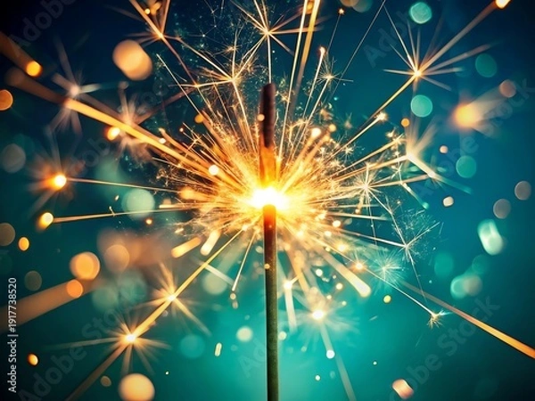 Obraz sparkler on black background