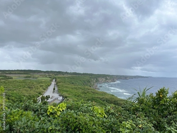 Obraz 宮古島の崖から見た海