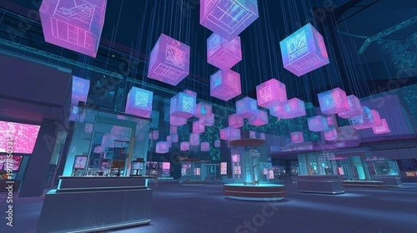 Fototapeta メタバース空間