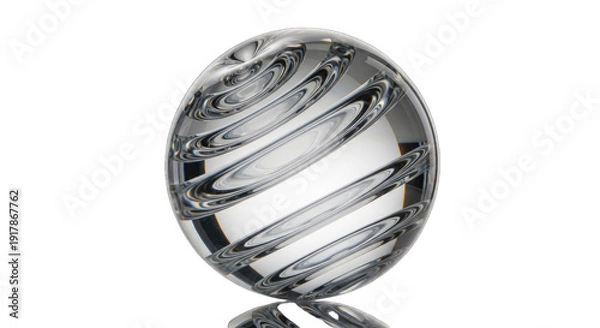 Obraz Abstract Glass Sphere with Swirling Pattern