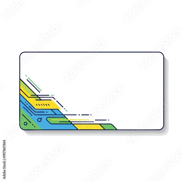 Obraz Modern Technology Concept with Digital Components and Abstract Design