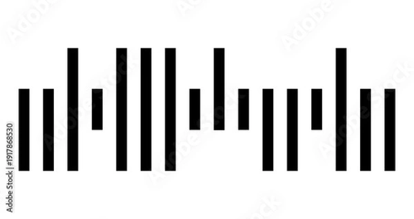 Obraz Abstract black and white vertical bar pattern representing digital data and technology