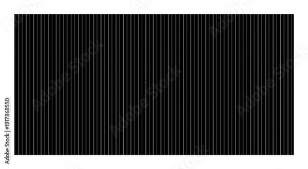 Obraz Abstract vertical black and white barcode pattern with thin white lines on a dark background