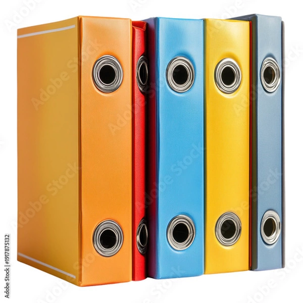 Obraz Office binders folders on transparent background 
