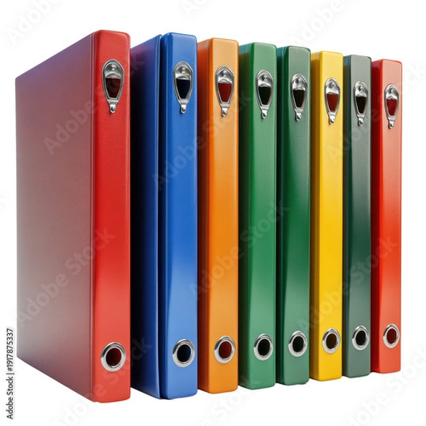 Obraz Office binders folders on transparent background 