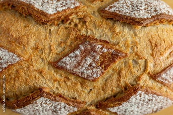 Obraz rustic sourdough bread close-up