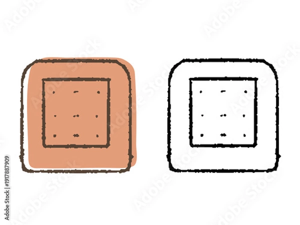 Obraz 四角い絆創膏