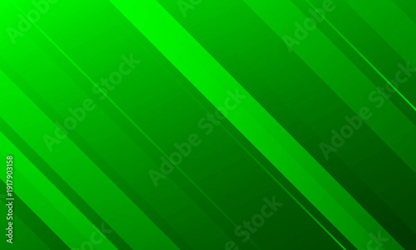 Obraz Green abstract background with stripes. Vector illustration