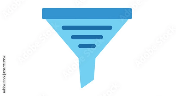 Fototapeta Blue Funnel Icon Simple Design Element.
