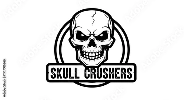 Obraz Skull Crushers Logo Design with Skull.