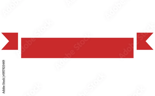 Obraz まっすぐな赤色のリボン
