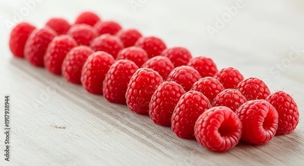 Obraz raspberry on a wooden background