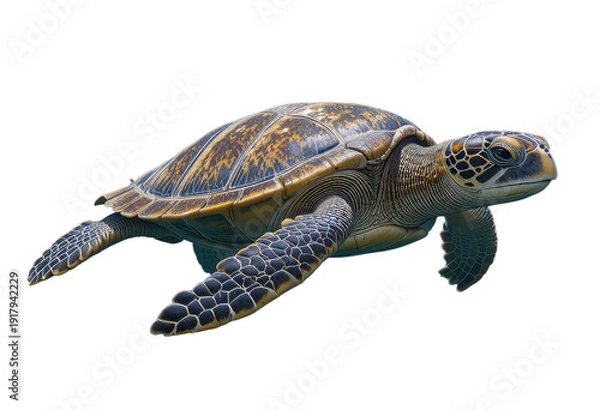Obraz turtle on a white background