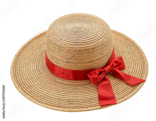 Obraz straw hat isolated on white