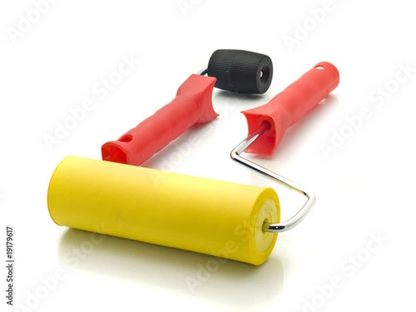 Obraz Two rollers for renovation on white