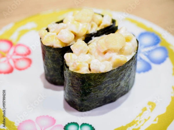 Obraz 回転寿司のコーン軍艦巻き 