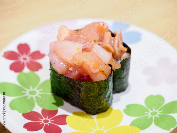 Obraz 回転寿司の海鮮軍艦巻き