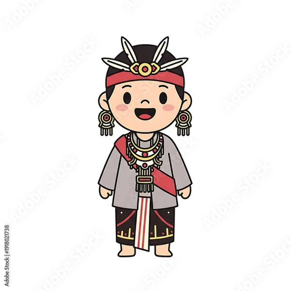 Obraz Tribal Child Character.