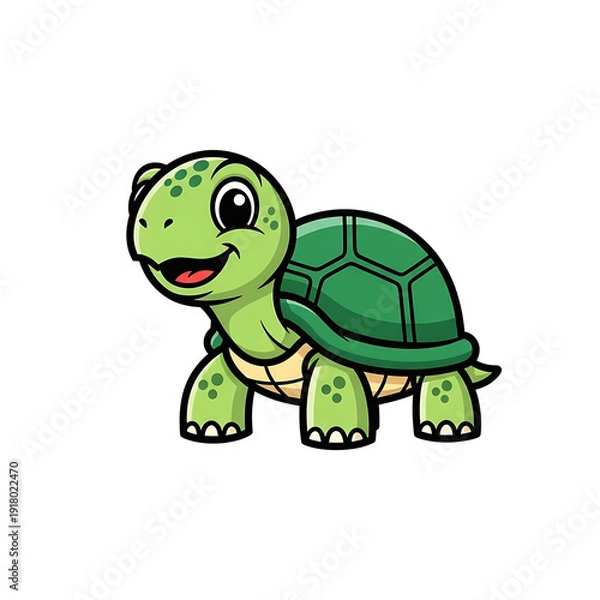 Obraz Cute Cartoon Turtle.