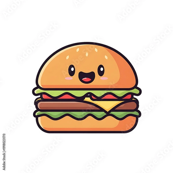 Obraz Cute Burger Character. (4)