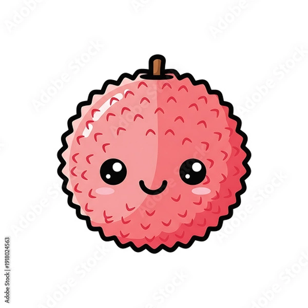 Obraz Cute Lychee on Black.